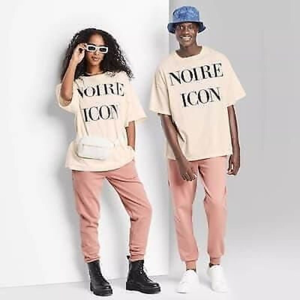 NEW NWT Unisex Sz XS Cream Casual Wear Cotton Roomy Tee Shirt JOLIE NOIRE